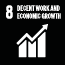 SDG goal 8: Decent Work and Economic Growth (icon)