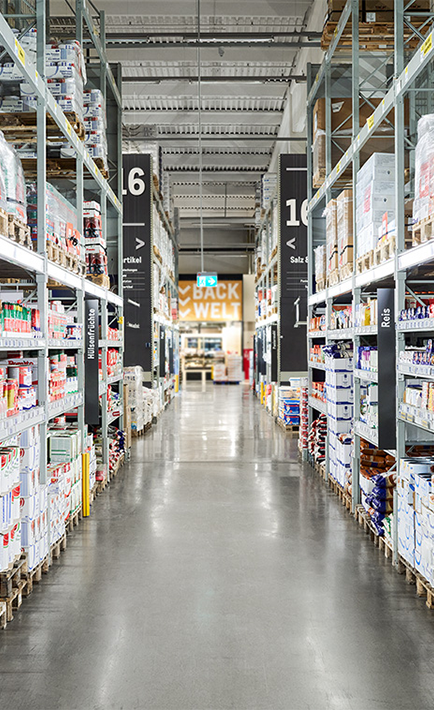 The aisle of a METRO Store.